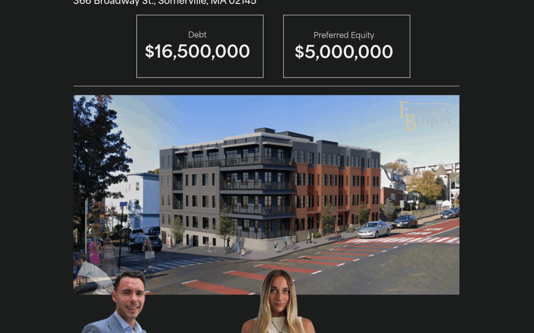 FinanceBoston Secures $21.5 Million in Capital for a Multifamily Development in Somerville
